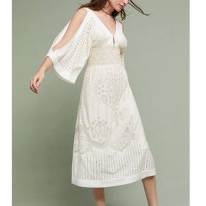 Anthropologie Farm Rio Solana White Cream Dress size XS